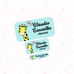girafinha - Etiqueta Escolar