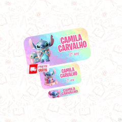 Stitch - Etiqueta Escolar