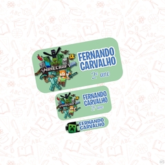 Minecraft - Etiqueta Escolar - comprar online