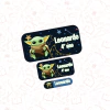 baby yoda star wars - Etiqueta Escolar