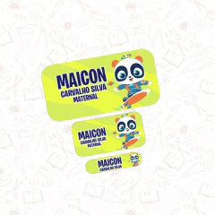 panda cosmic puket - Etiqueta Escolar
