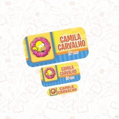 Os Simpsons - Etiqueta Escolar - comprar online