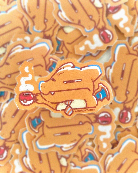 Sticker - "Grumpy Charizard"
