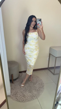 Imagem do VESTIDO EM TULE LUNNA - floral amarelo