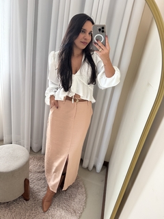 SAIA LONGA - BEGE CLARO - By Maria