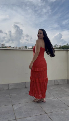 Vestido tricô modal Jade - vermelho - loja online