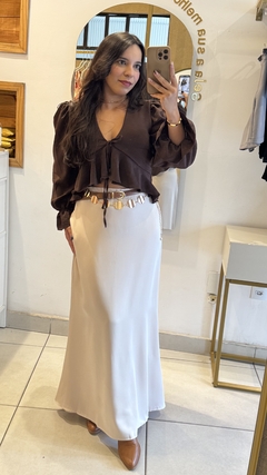 SAIA CETIM COR CHAMPANHE - By Maria