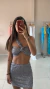 Saia Ivy paetê prata