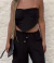 Top Iris linho preto