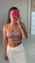 Top Renata paetê rosa