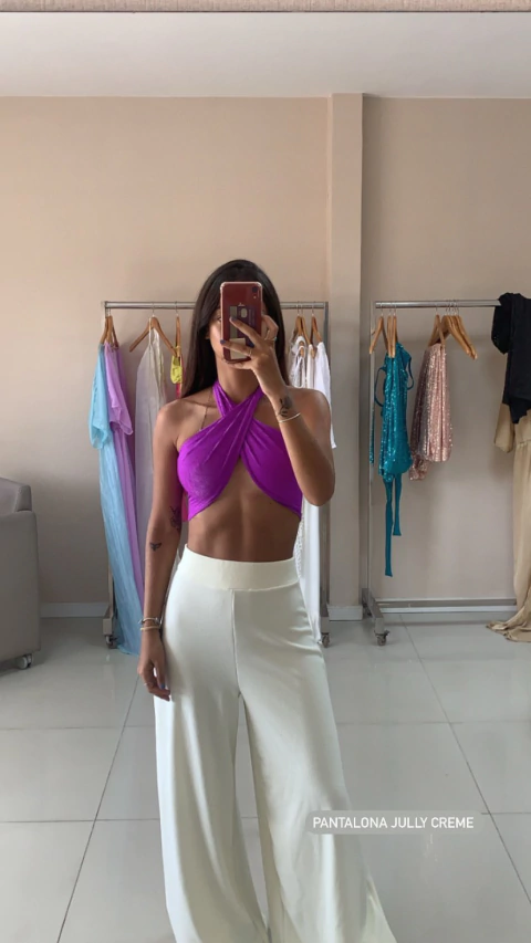 Top Luiza roxo - comprar online