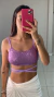 Top Renata paetê lilás