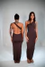 Vestido Iza chocolate - comprar online