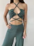 Top Fernanda verde militar