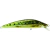 Isca artificial Marine Sports Inna Pro Tuned 90 na cor Lp135, 16g, 9cm, com design em cores verde e amarelo.
