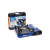 Fogareiro a gás KALA Compact na cor azul, acompanhado de uma maleta de transporte preta com informações sobre o produto, ideal para camping e atividades ao ar livre, com sistema de acendimento e controle de chama ajustável.
