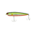 Isca Nitro Fishing Joker 98, uma isca artificial de superfície com acabamento em verde e laranja, ganchos prateados e design aerodinâmico, medindo 9,8 cm e pesando 12,5 g.