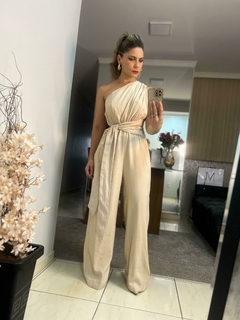One Shoulder Jumpsuit with Tie – Elegance and Sophistication - buy online