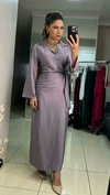 Conjunto Saia Midi Transpassada e Camisa de Viscose