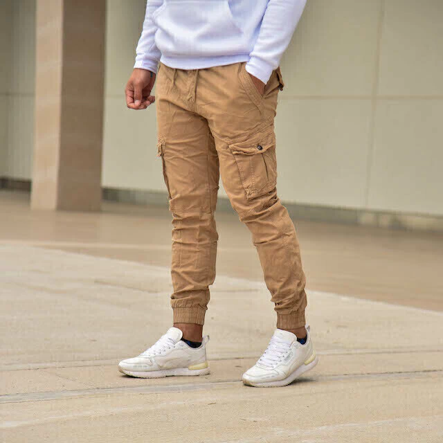 pantalon jogger cargo premium dri fit color camel