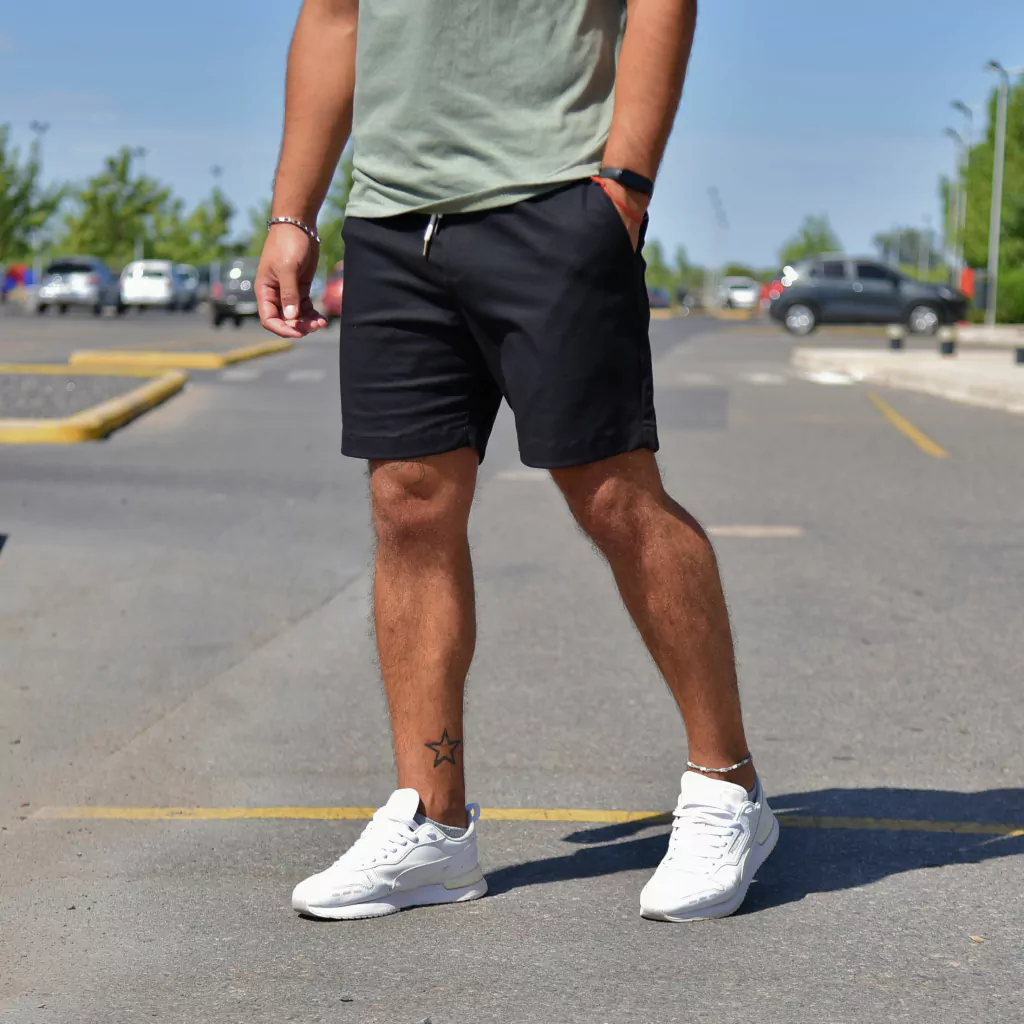 Bermuda Jogger Regular Fit - Black