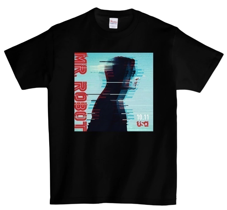 Remera regular fit 100 % algodòn peinado diseño Mr Robot - T3