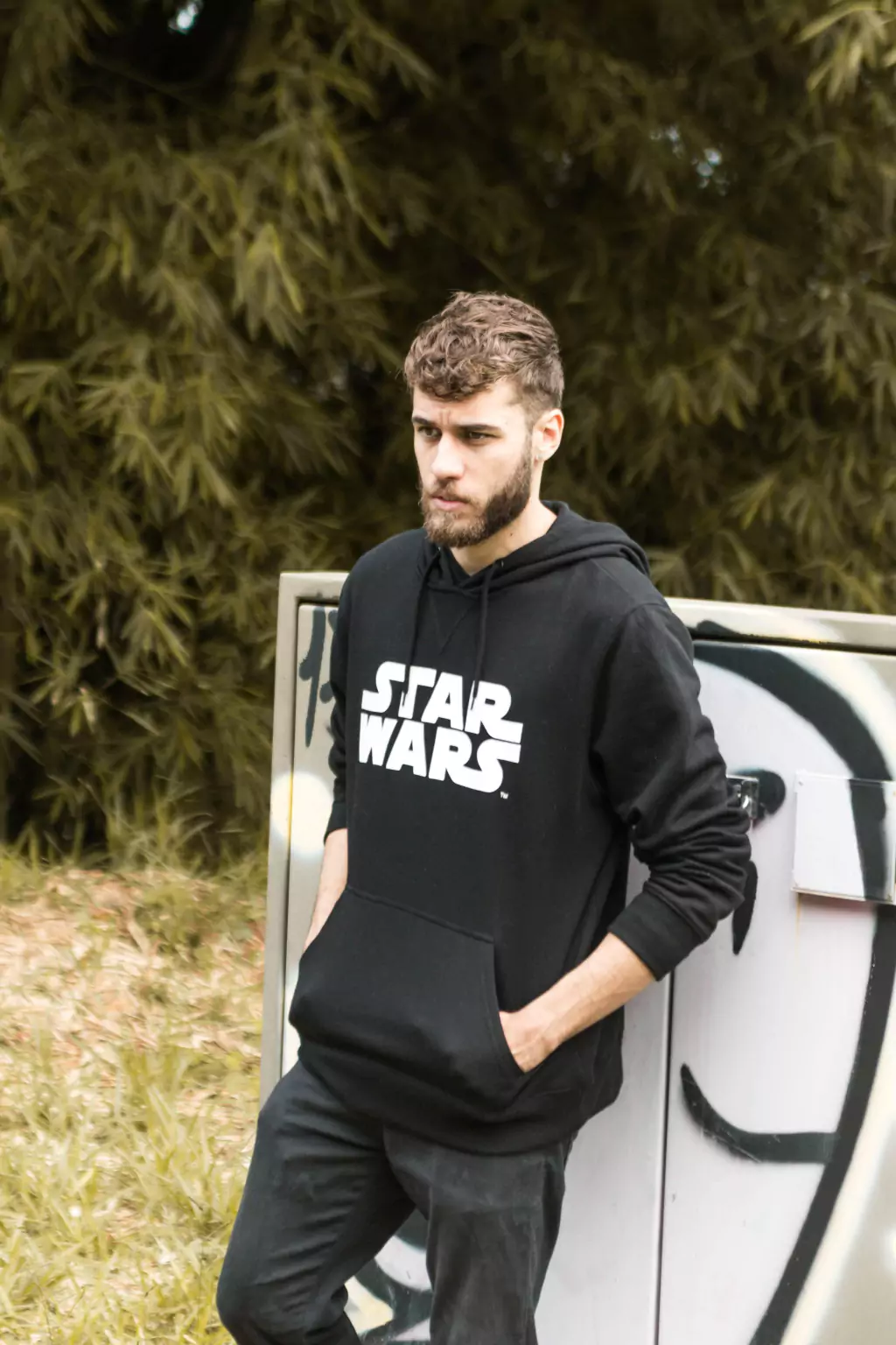 buzo regular fit black diseño star wars