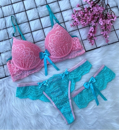 Conjunto Clarita - Rosa e Azul