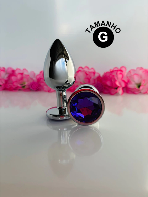 Plug Anal G de Aço Joia Redonda Roxo - comprar online