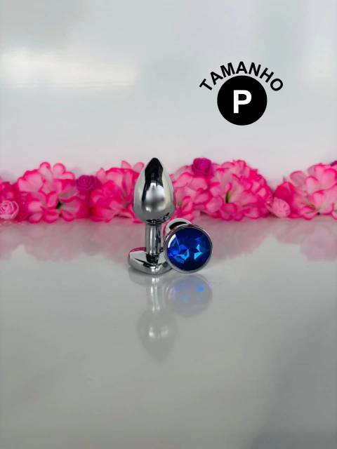 Plug Anal P de Aço Joia Redonda Azul - comprar online