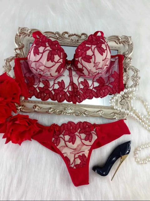 Conjunto Maya - Vermelho e Nude
