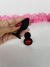 Plug Anal P de Silicone Joia Redonda Preto com Vermelho na internet