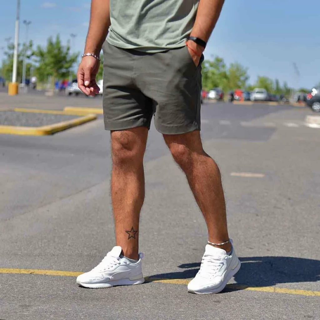 bermudad jogger regular fit color verde militar
