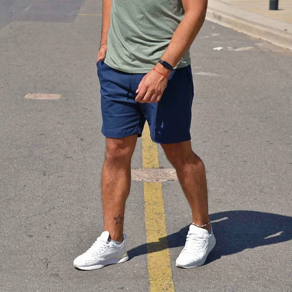 bermudad jogger regular fit color azul navy