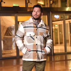 Campera leñadora BEIGE & KAKHY