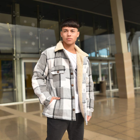 Campera leñadora GREY-QUADRI - N&D - comprar online