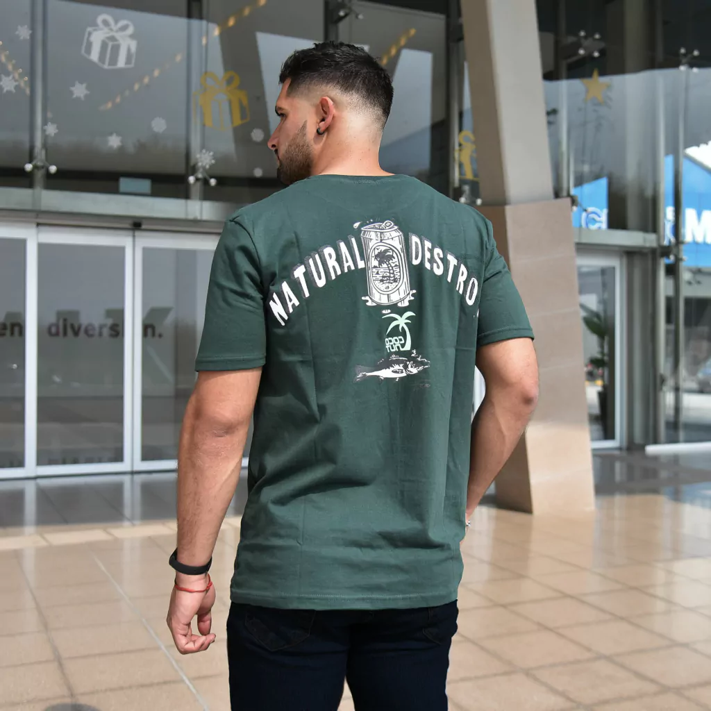 Remera Regular fit coconut crew green beer
