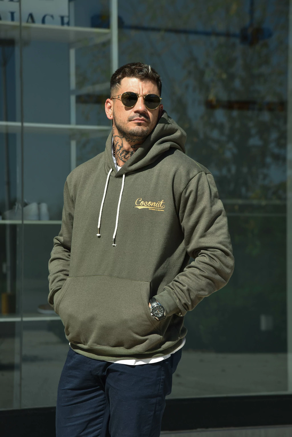 buzo premiun color verde tanque diseño coconutcrew