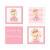 Kit 4 Quadros Decorativos 25x25 Quarto Infantil P/ Menina na internet