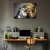 Quadro Decorativo Canvas Sala Quarto Leão Juda Cinza Dourado 120x80 na internet
