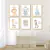 Kit 6 Quadros Decorativos 25x25 - Zoo C/ Nome Do Bebê