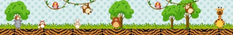 Faixa Decorativa Safari 2 - Adesivo Parede Quarto