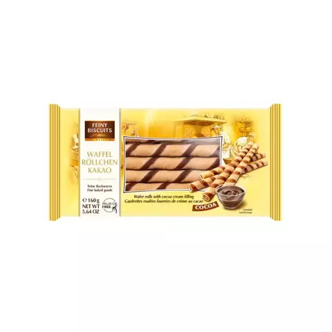 Canudo Waffer Sabor Chocolate Feiny Biscuits 160gr