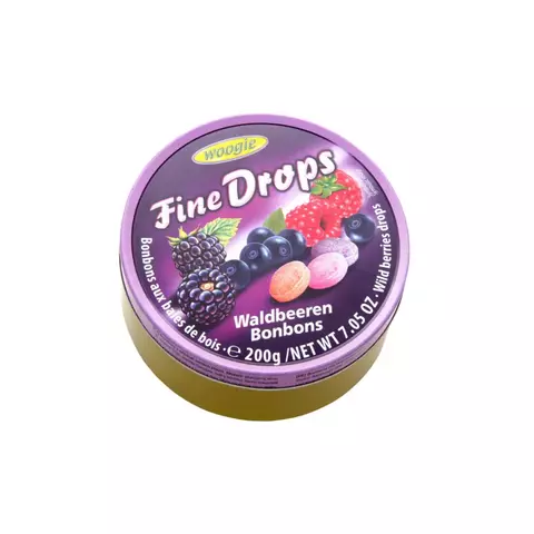 Balas Fine Drops Sabor Frutas Silvestres Woogie 200g