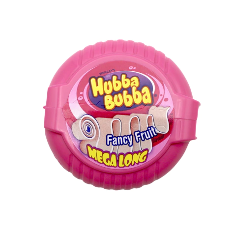 Rolo de chicletes Hubba Bubba original sabor tutti frutti 56gr