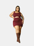 Macaquinho Montaria Marsala Plus Size - comprar online