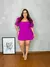 Macaquinho Manga Bordada Plus Size - comprar online