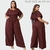 Macacão Decote V Plus Size - comprar online