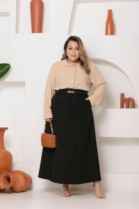 Saia Godê Alfaiataria Preto