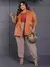 Maxi Blazer Alfaiataria Bolso Plus Size Caramelo - Ray Plus Boutique